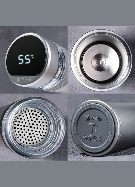 Заварочный термос из титана Fun Home Funjia Titanium Smart Cup 520ml (FJ-TA003) Xiaomi (332196671)