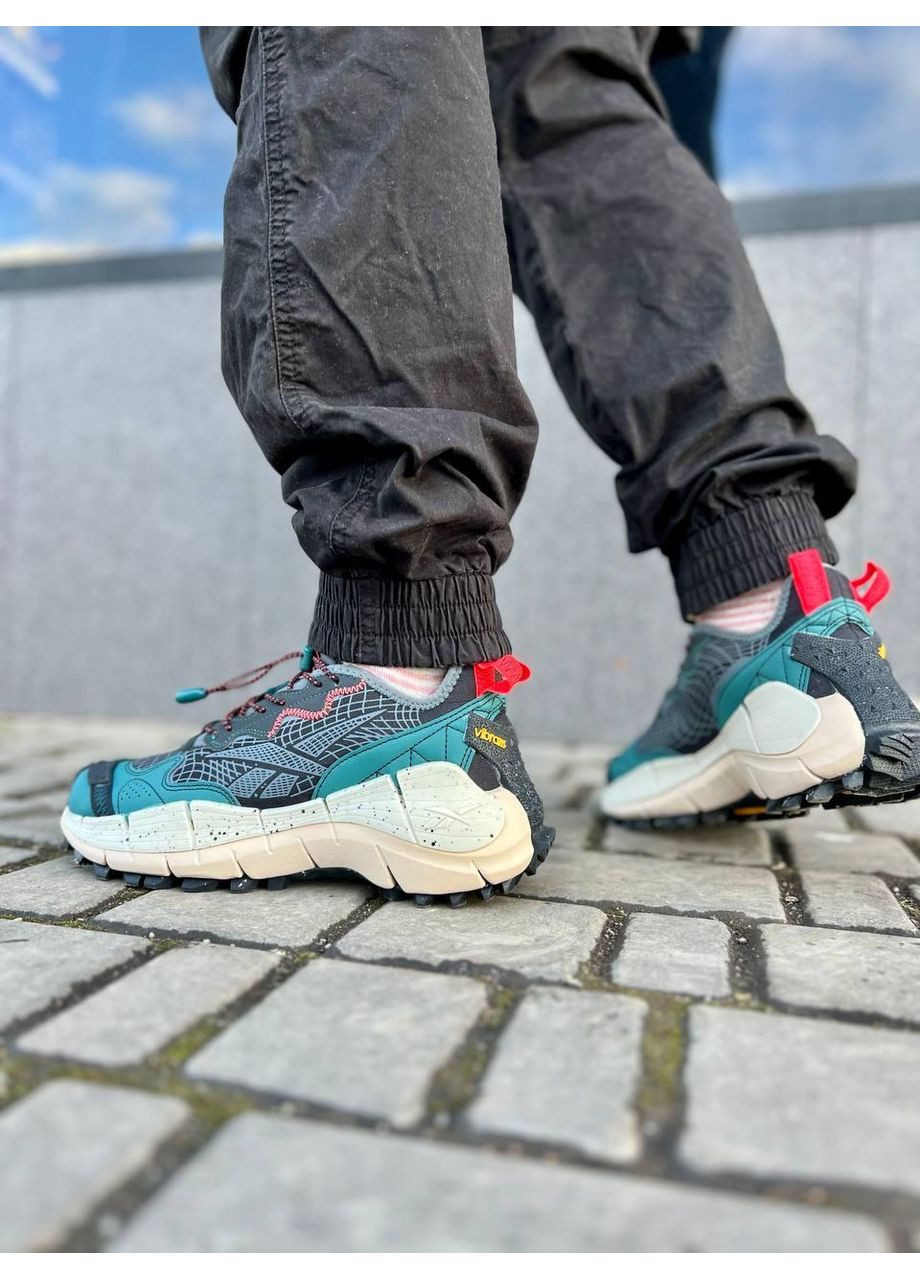 Чорні Осінні кросівки чоловічі reebok zig kinetica ll edge black blue termo рібок зіг кінетіка No Brand