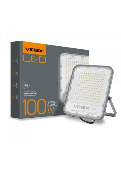 Прожектор Premium F2 VLF2-1005G 100 Вт 5000 K Серый (25959) Videx (284106845)