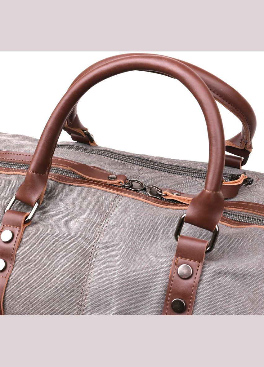 Дорожня сумка текстильна велика 20165 Сіра Vintage (297129785)