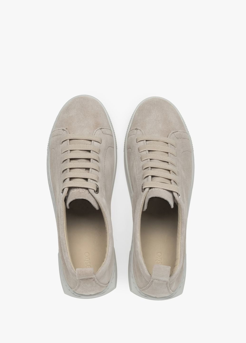 Бежеві кеди низькі, колір бежевий Estro