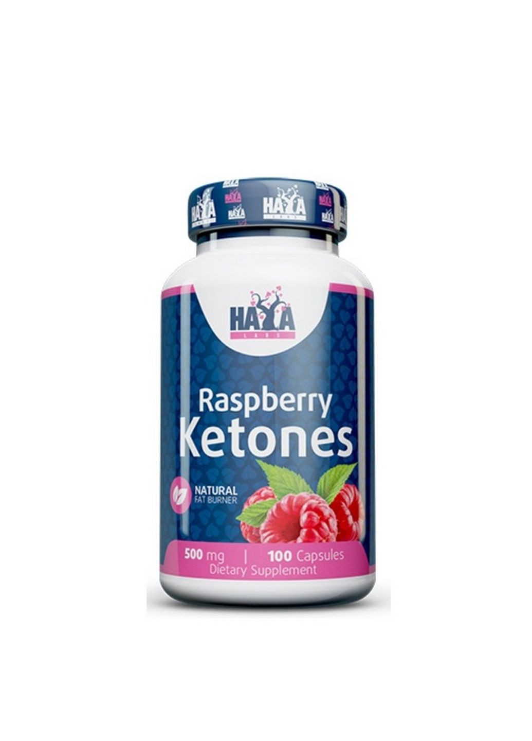 Натуральна добавка Raspberry Ketones 500 mg, 100 капсул Haya Labs (293480726)