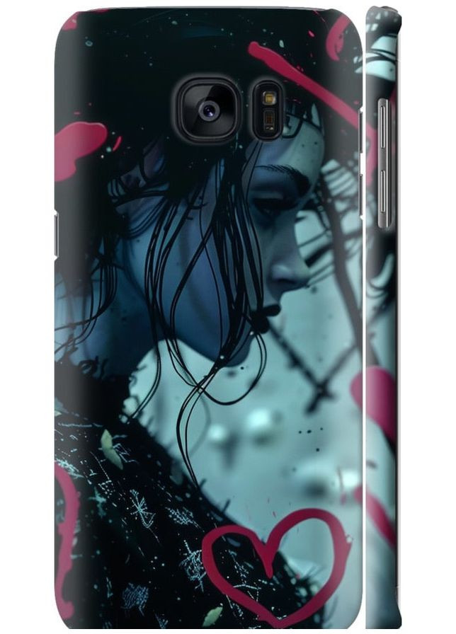 3D пластиковый матовый чехол 'XO Love v2' для Endorphone Samsung Galaxy S7 Edge G935F (285793245)