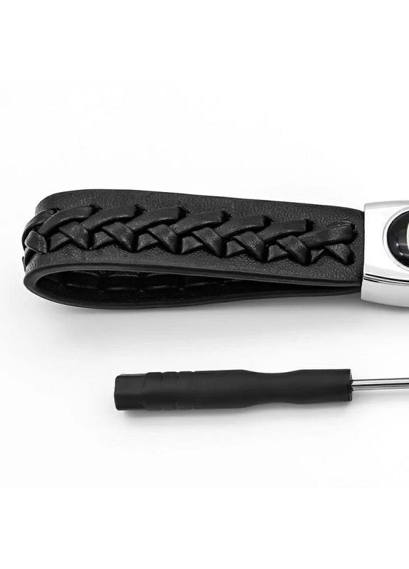 Брелок для авто ключів (натуральна шкіра, універсальне кріплення, чорний) Land Rover (360949136)