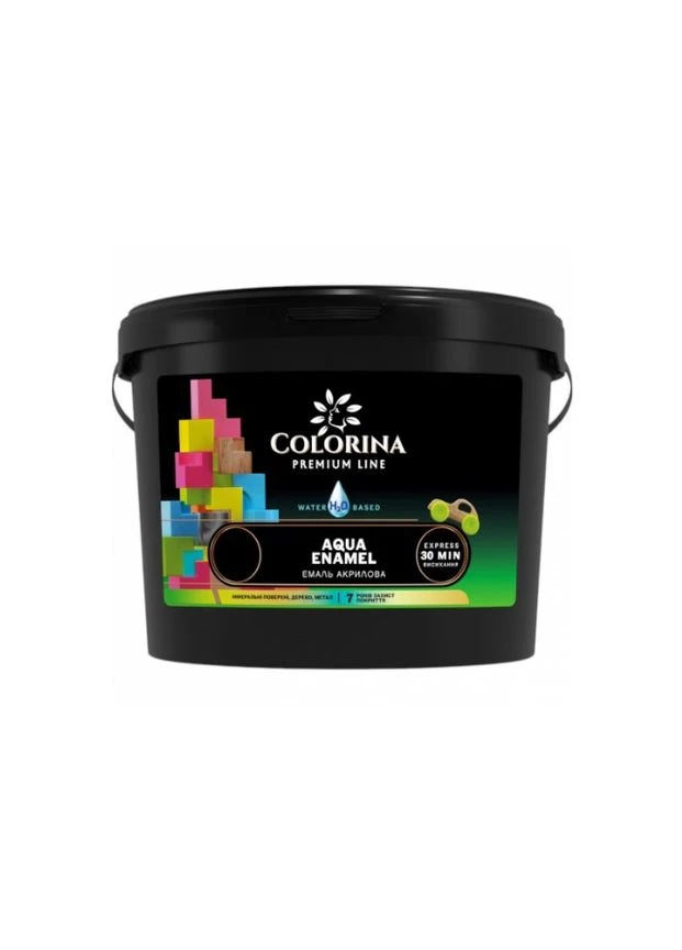 Эмаль акриловая AQUA ENAMEL ТМ "COLORINA" 0,9л Белая шелковисто-матовая Поліколор (397865915)