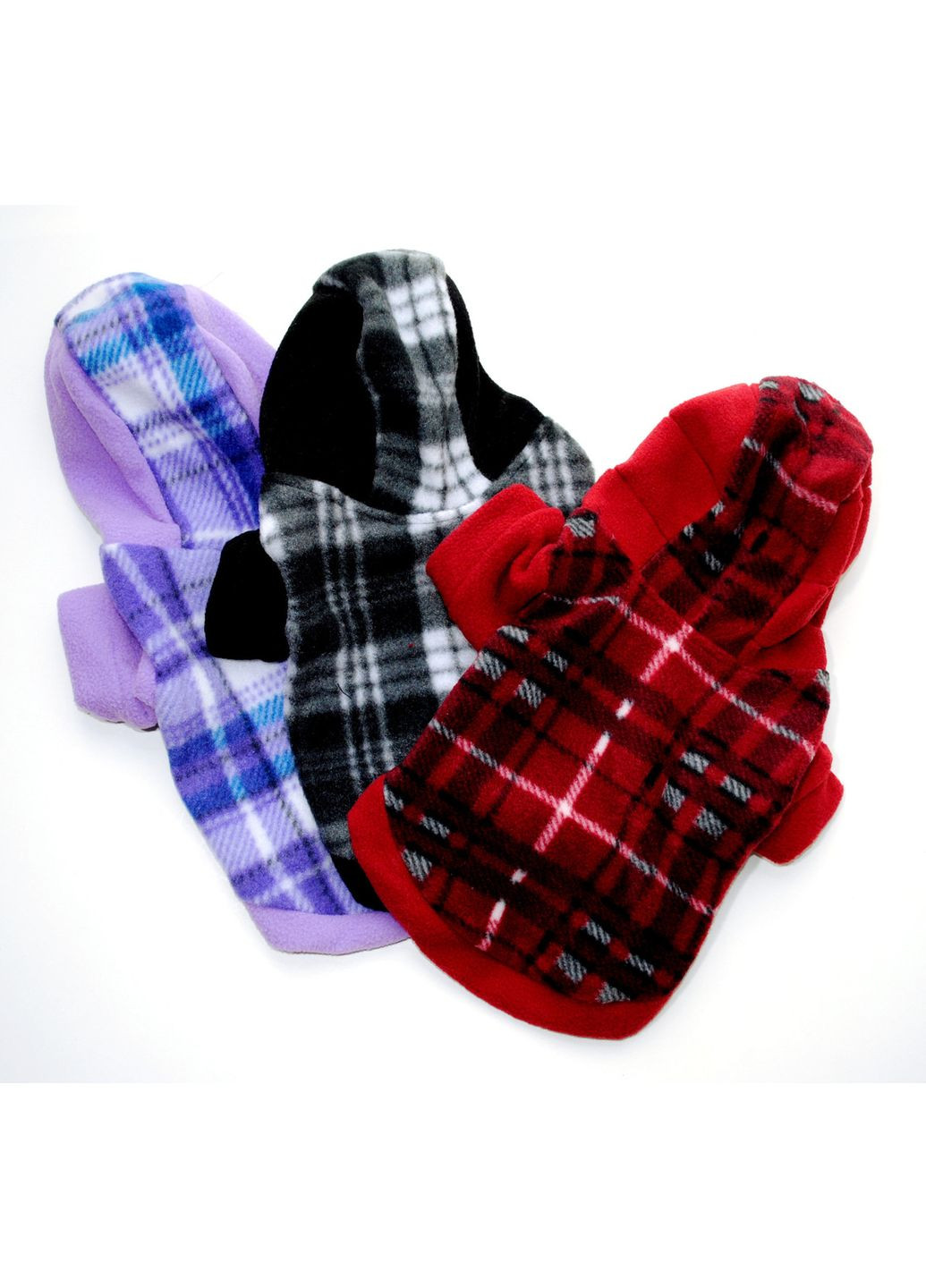 Тепле худі для собак з капюшоном Pet Style "Крупна клітинка" Червоночорна XL No Brand - (323232688)