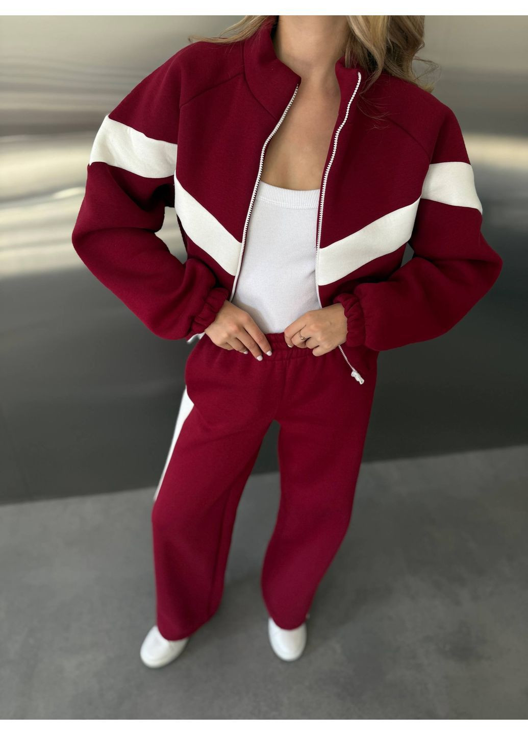 Спортивный костюм с вставками трёхнитка Пенье No Brand Р4942-347/1 (365815477)