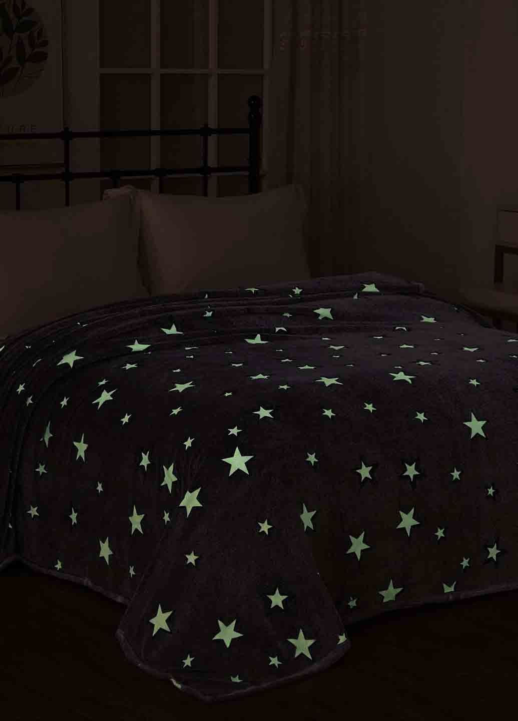 Плед фліс, що світиться в темряві Зоряна ніч 150х200 см Love You (340067511)