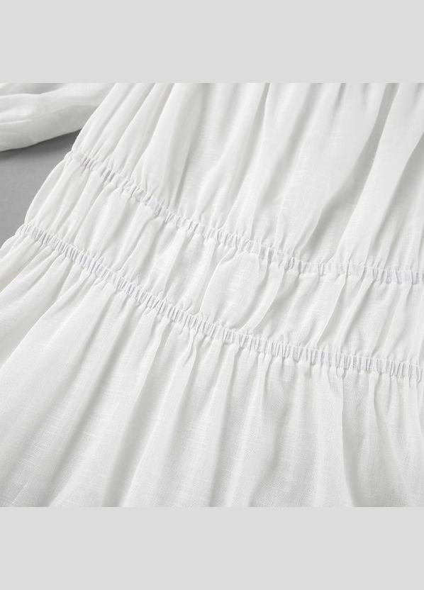 Белое белое платье макси из хлопка 111224 белый No Brand