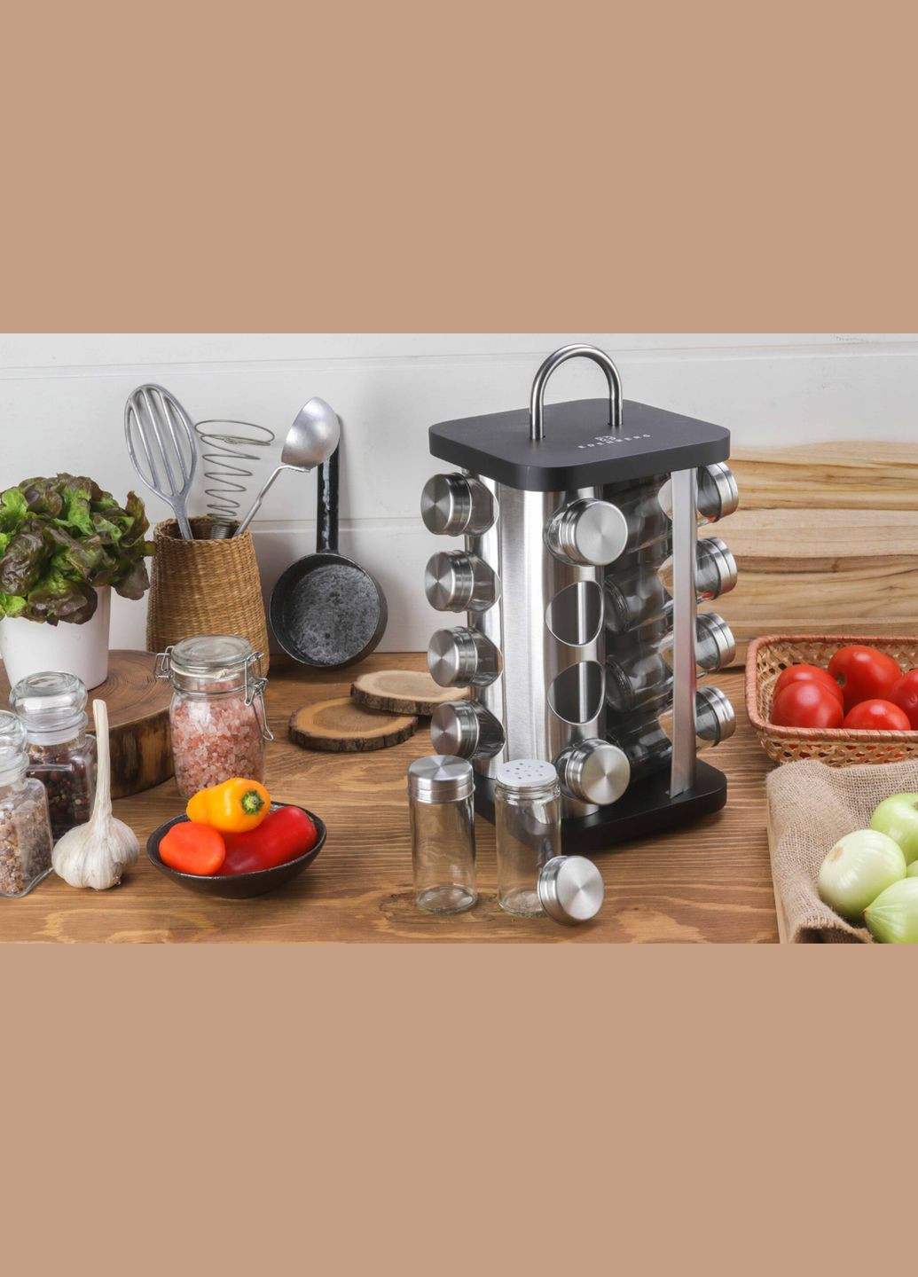 Спецівниця на підставці 17 предметів 17х18х18 см EB-4029 / Набір для спецій Edenberg (335835102)