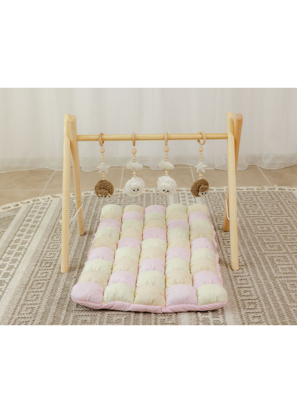 Мобиль детский напольный BabyGym XRMASTER Пушистые овечки з матрасиком Алиса No Brand (350313830)