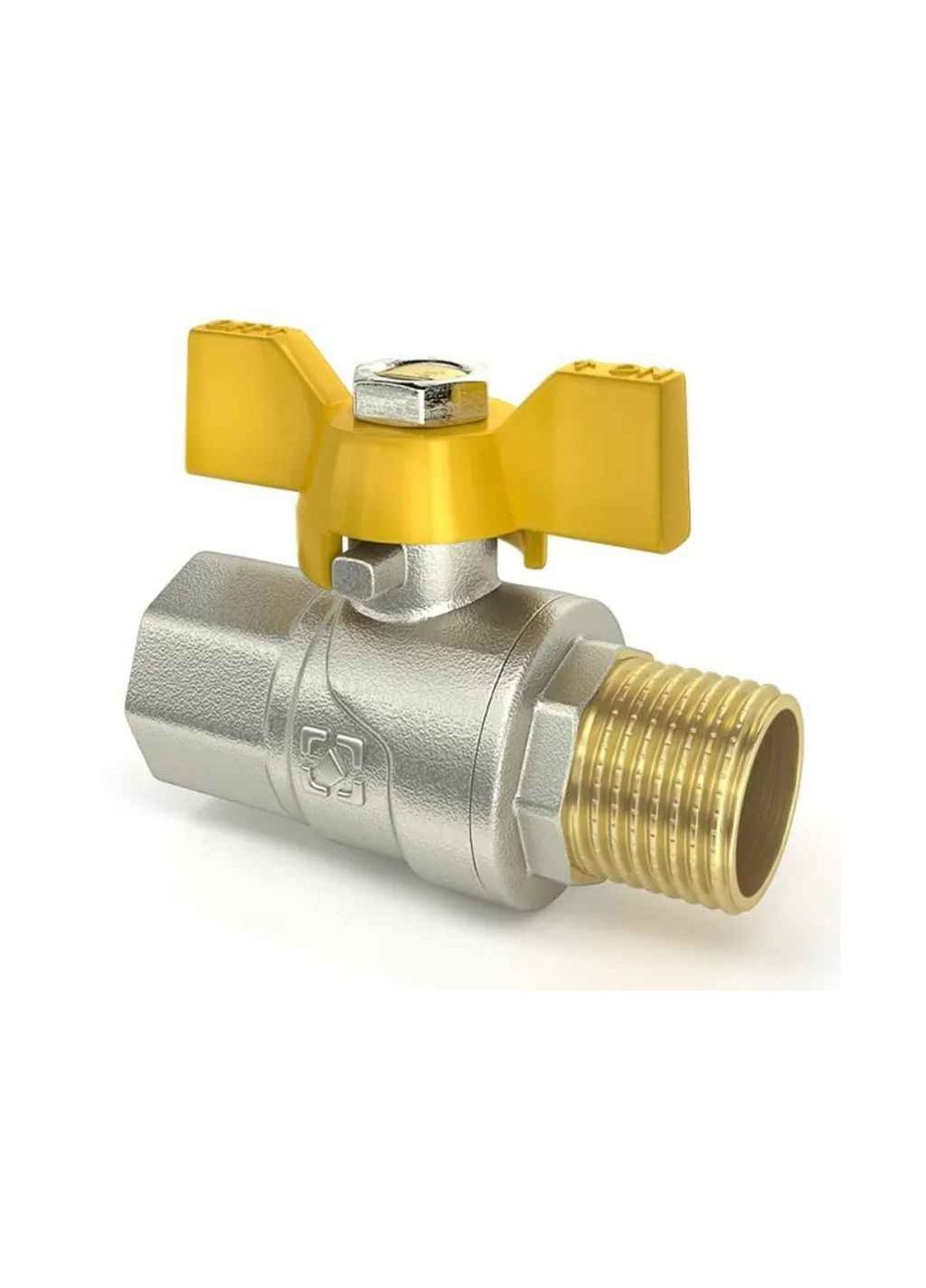 Кран кульовий 3/4" ЗВ, DN20, GRB21, CW617N, метелик, YELLOW Raftec (357217401)
