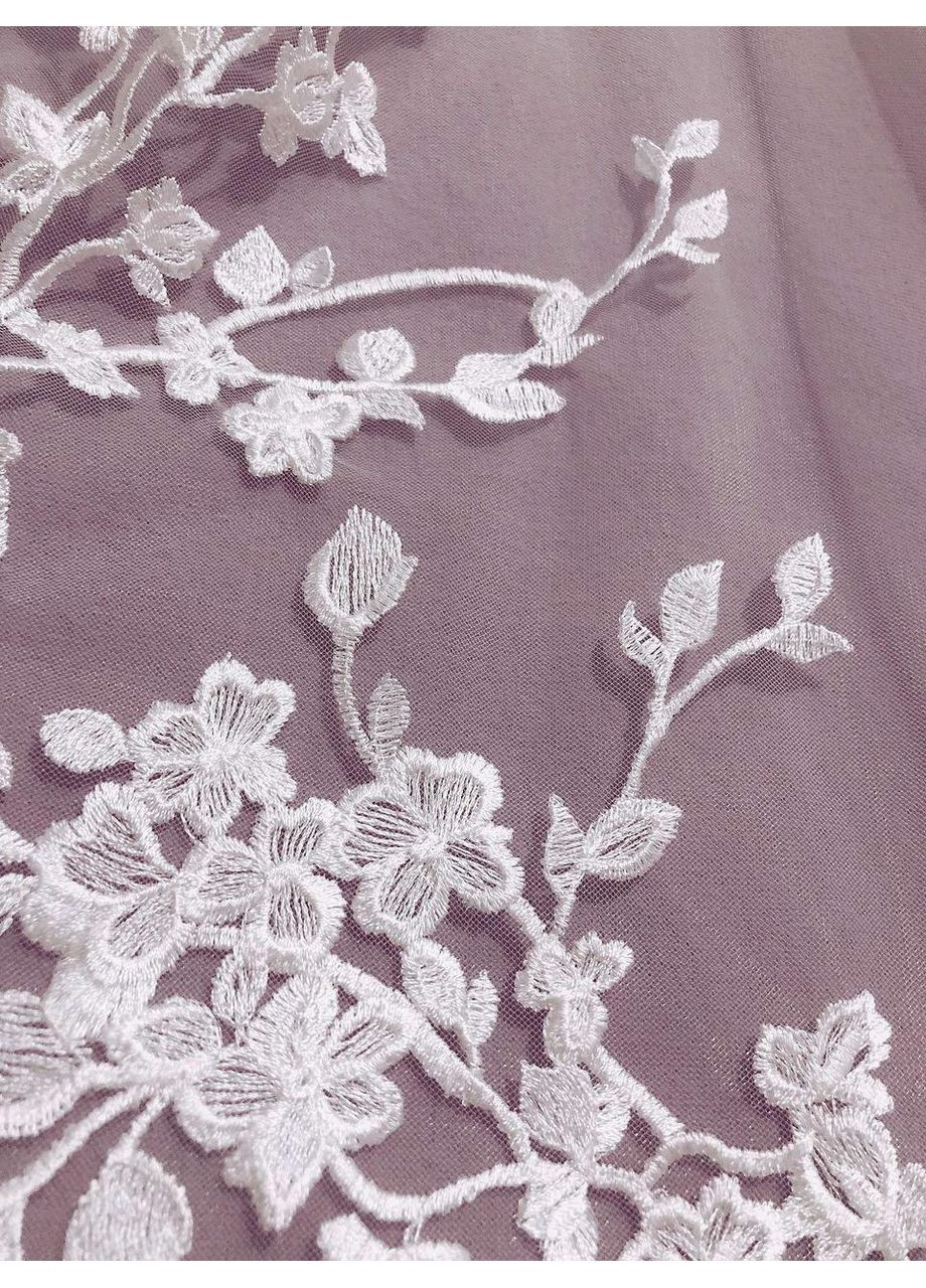 Фата різної довжини ( коротка, до стегна до кінчиків пальців, до п'ят, шлейф) одноярусна білий, айворі No Brand (369162446)