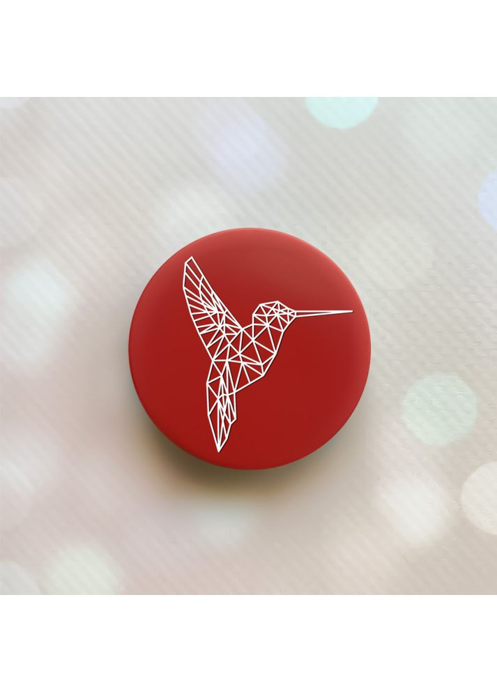 Тримач для смартфона / планшета попсокет Popsocket Червоний:: Колібрі (принт 123) Creative (360664997)