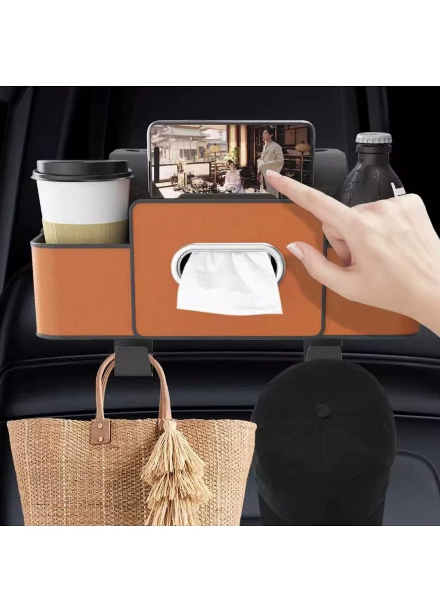 Автоорганайзер із підставкою для пляшок відділом для серветок та телефону автомобільний органайзер на спинку сидіння авто MT (361161820)