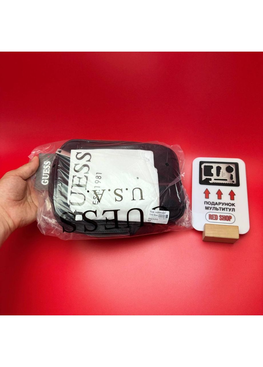 Сумка-слінг /Мессенджер через плече Guess чоловічий/ Барсетка для чоловіків Guess Гесс Гуес Чорний No Brand (361668575)