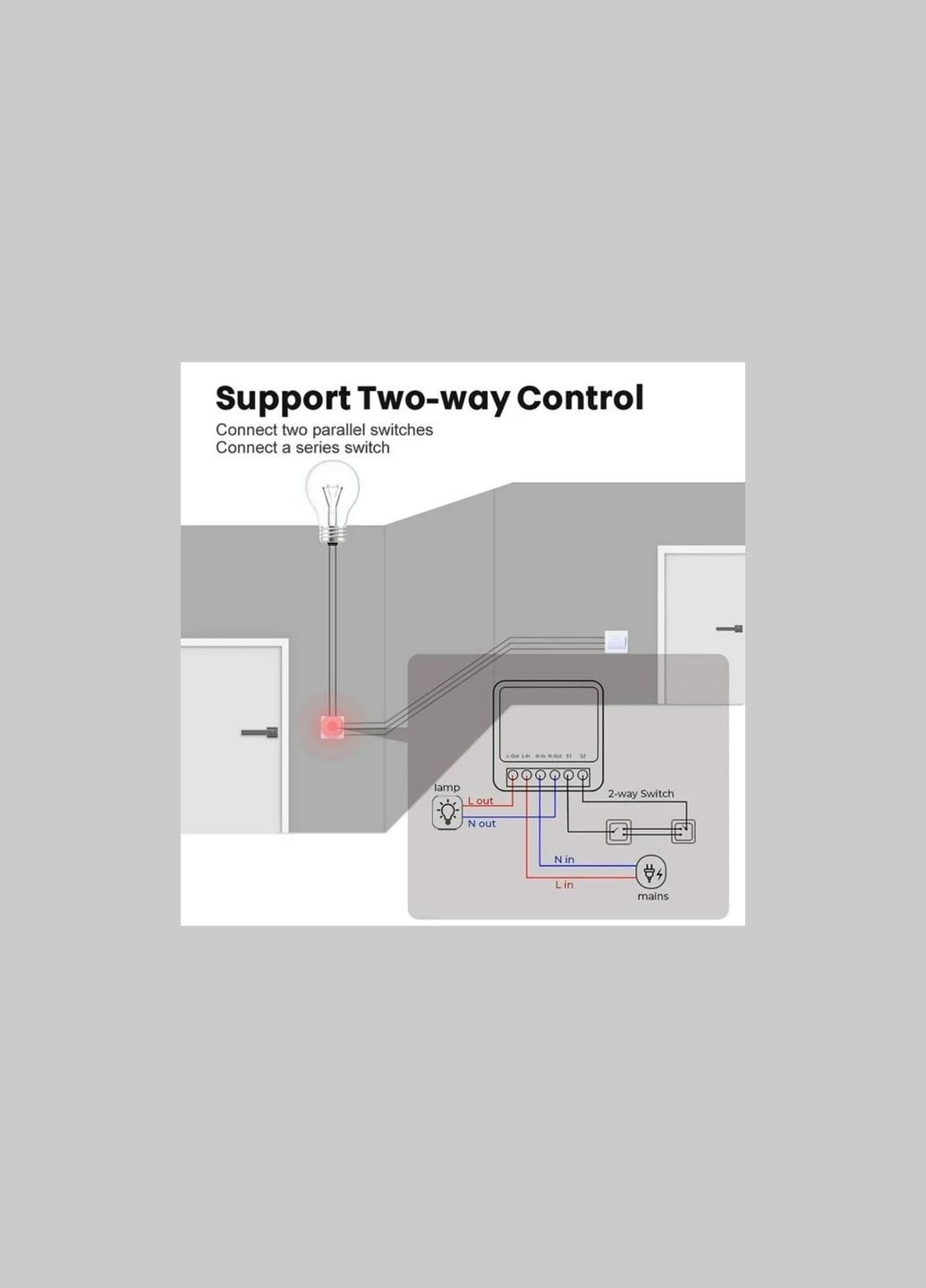 Беспроводное WiFi реле tuya mini (Выключатель) 16 A No Brand (351394678)