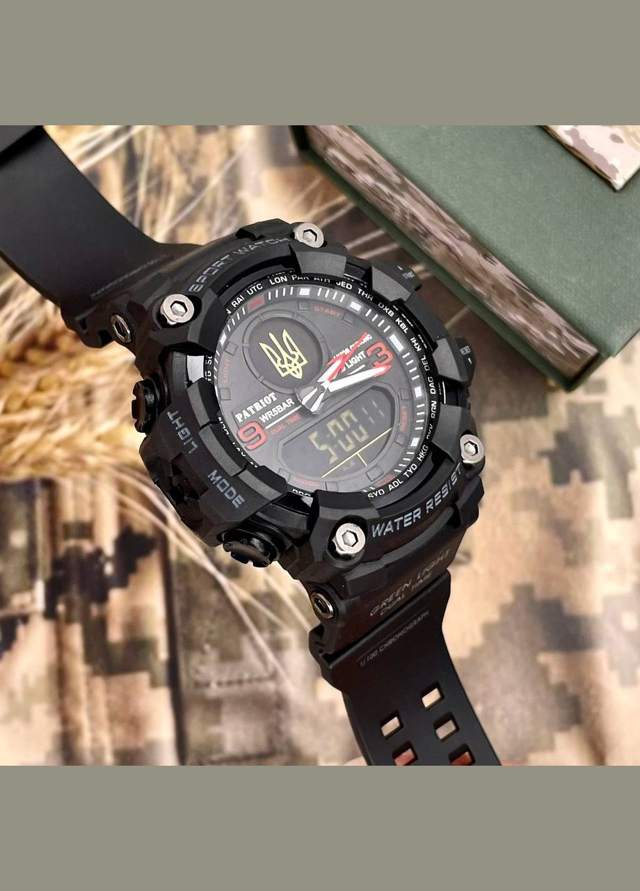 001RDUAGD Тризуб золото Чорні з червоним + Коробка. Patriot (341333865)