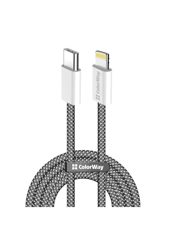Кабель Lightning + Type-C USB (M/M), 3.0 А, 1 м, Black (CW-CBPDCL061-BK) Colorway (336959647)