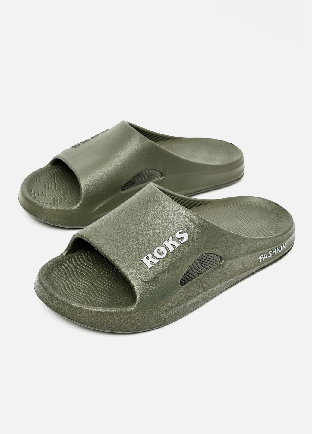 Хаки кэжуал шлепанцы мужские пена цвета хаки Let's Shop