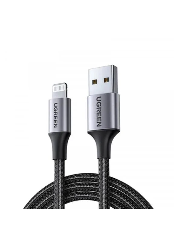 Дата кабель USB 2.0 AM to Lightning 1.0m 2.4A US199 black (60156) Ugreen (399333409)