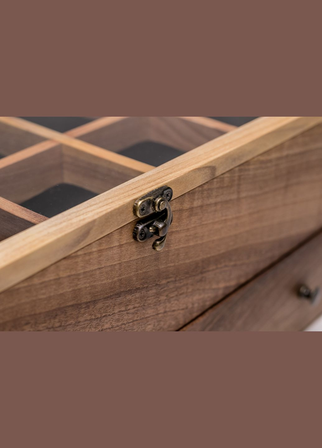 Коробочка для годинників зі скляною кришкою 10 з ящиком EcoWalnut (295266105)