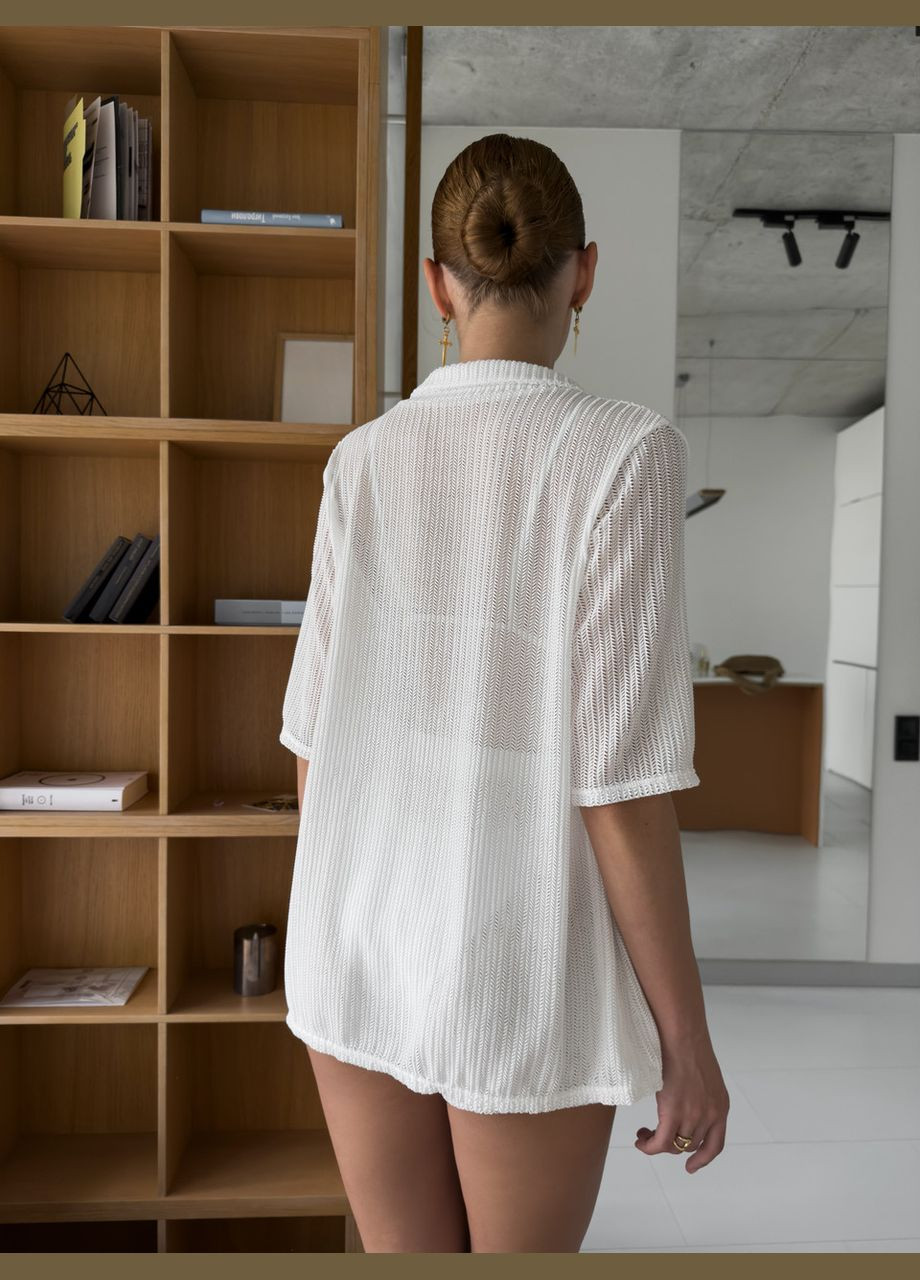 Білий літній стильний роздільний купальник у білому кольорі роздільний Ghazel