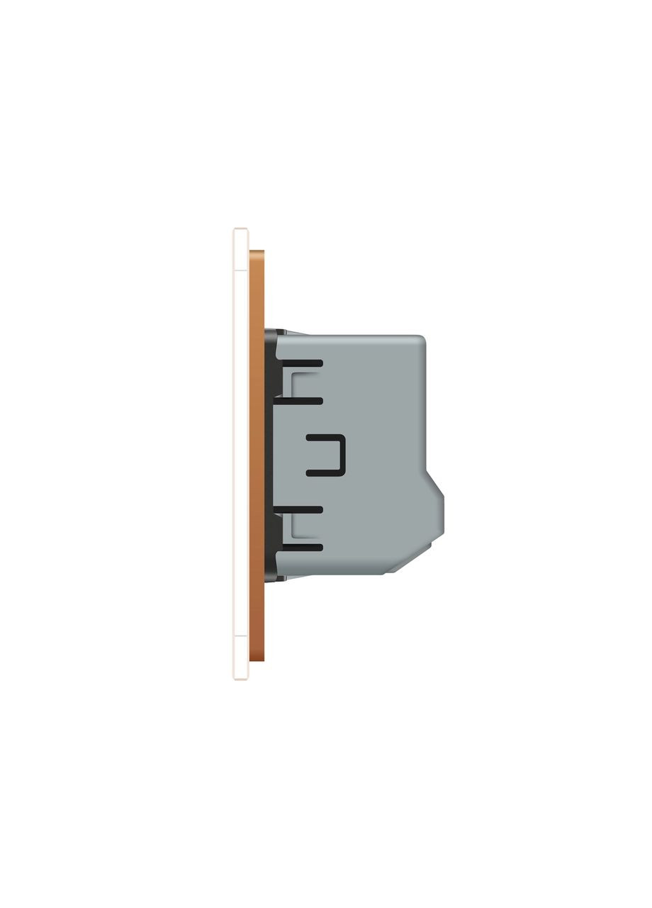 Розумний сенсорний ZigBee вимикач 2 сенсора золото скло (VL-C702Z-13) Livolo (370984960)