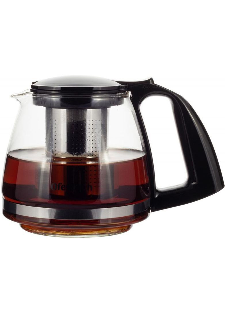 Чайник стеклянный заварочный 750мл с ситечком для чая и трав кувшин из боросиликатного стекла Ofenbach (368986498)