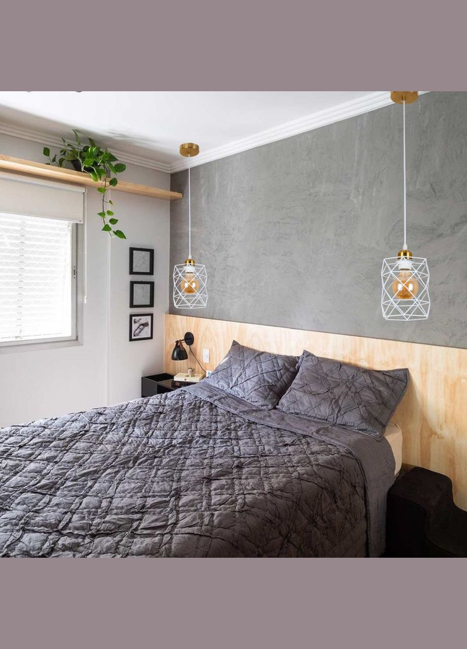 Бронзовий підвіс з білим плафоном лофт (56-PR105F-1 BRZ+WH) No Brand (370069499)