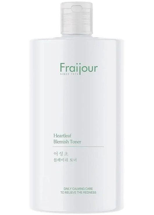 Заспокійливий тонер для чутливої і проблемної шкіри обличчя Heartleaf Blemish Toner 500ml (1138988-105364) Fraijour (368640208)