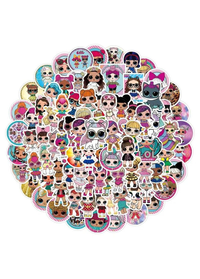 Стикеры Лол Сюрпрайз кукла LOL стикерпак наклейки набор наклейок 50 шт Shantou (332996875)