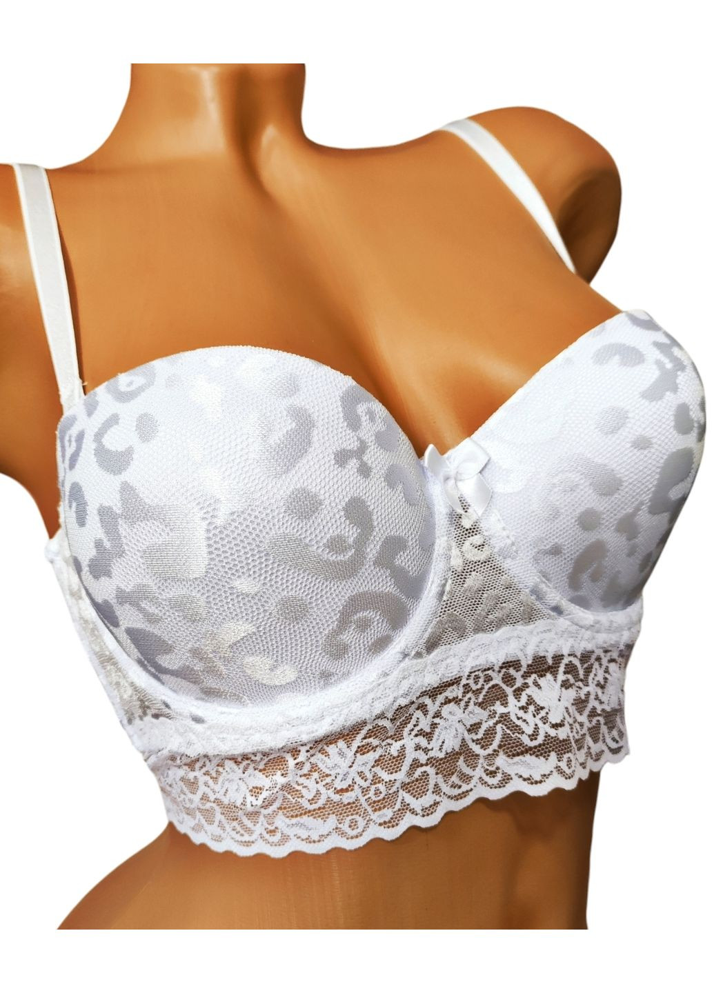 Білий балконет бюстгальтер Lemila з кісточками