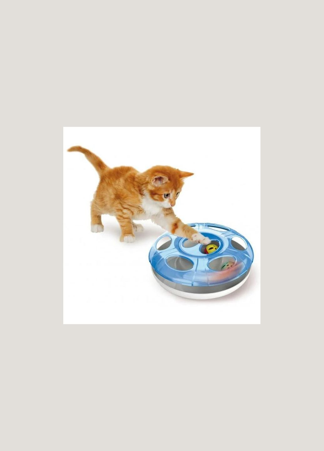 Іграшка для кота/кошенят Ufo Два м'ячі, інтерактивна, колір мікс, 10605, 25х8 см Georplast (301084274)