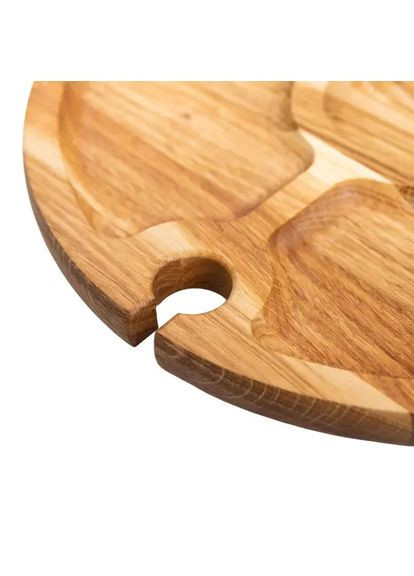 Винний круглий столик з дерева 35х35х18 см на ніжках BWR35018S LUGI (370800963)