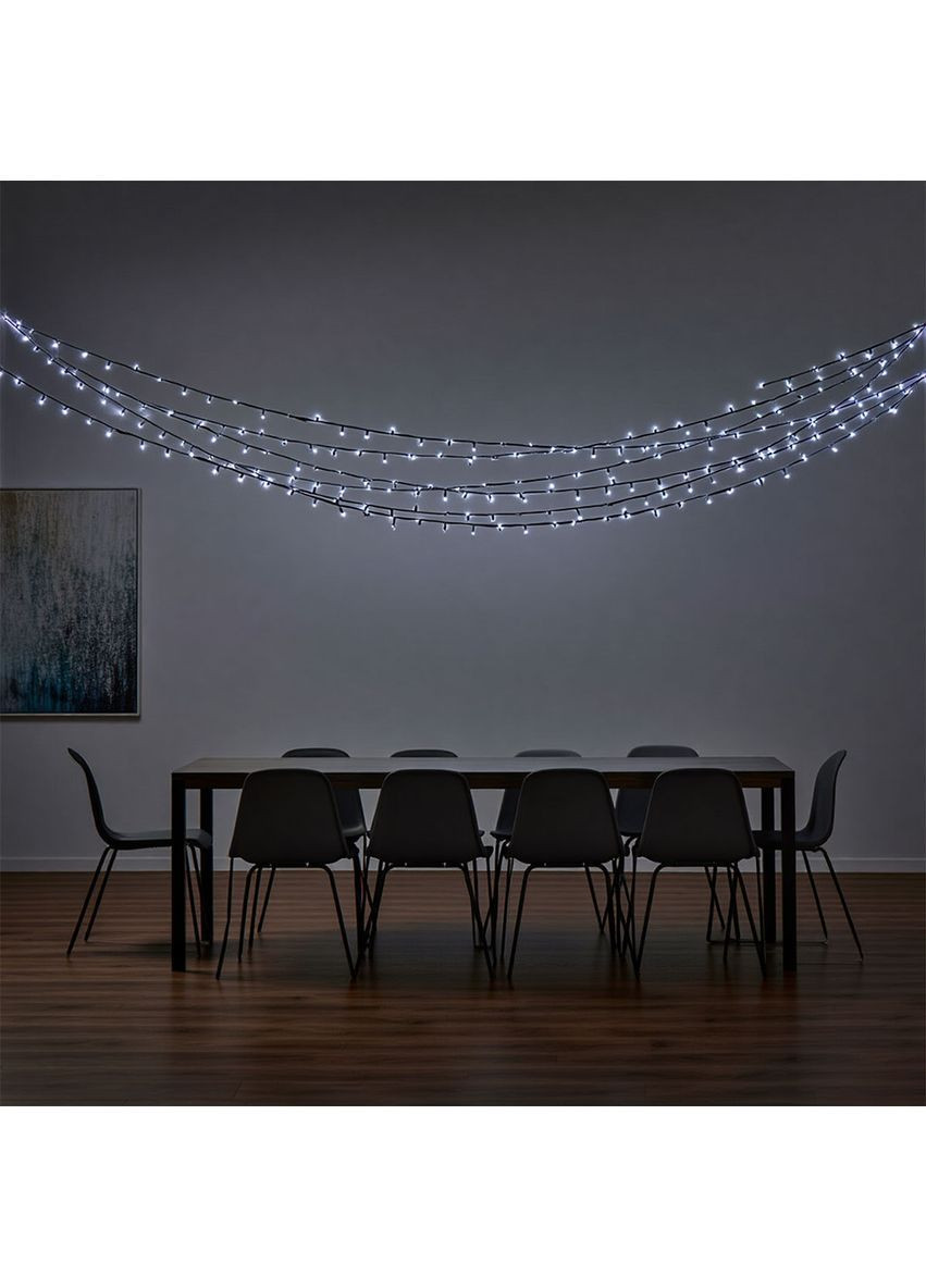 Гірлянда Нитка вулична 1000 LED 100 м на сонячній батареї чорна, білий GarlandoPro SB1000L100MBW No Brand (364685008)