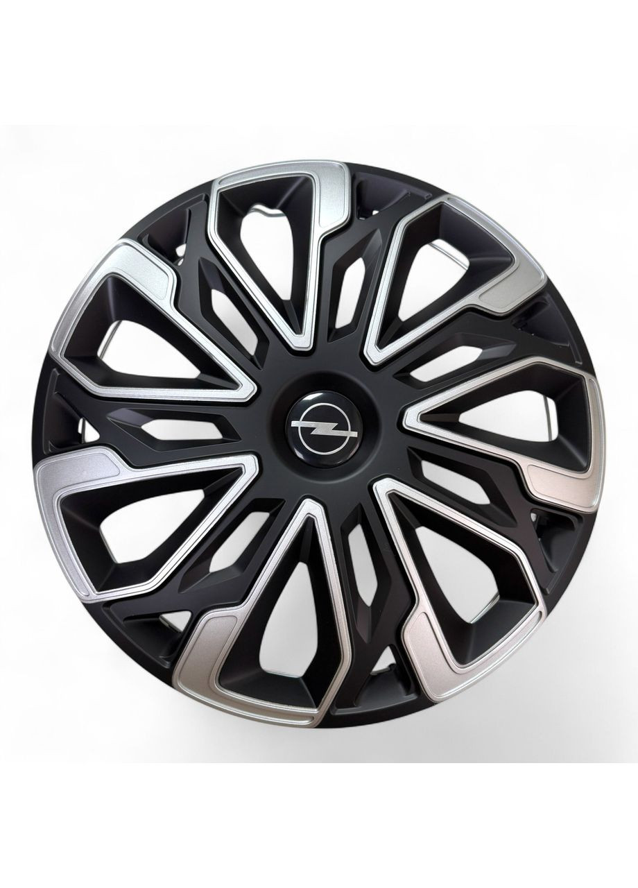 1 штука Ковпак на колеса R16 Estoril Silver Black з логотипом Опель 1 шт. ковпак на диски Р16 Есторіл Сільвер Блек з логотип No Brand (364463172)