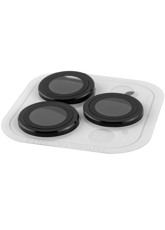 Захисне скло Metal Classic на камеру для Apple iPhone 17 Pro (6.3") / 17 Pro Max (6.9") Black No Brand (365749994)