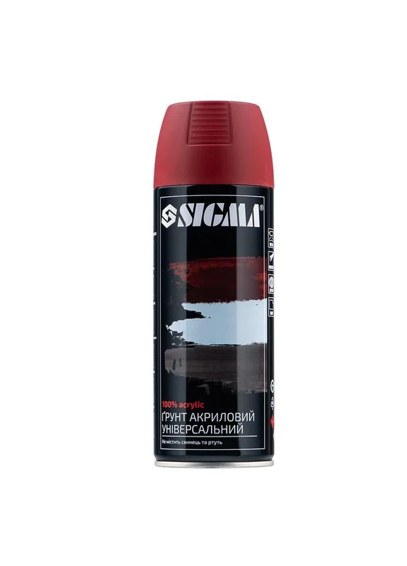 Грунт аэрозольный акриловый 400мл RAL 3009 (оксидно-красный) (2737541) Sigma (401769364)