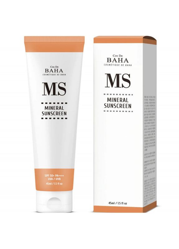 Минеральный солнцезащитный крем MINERAL SUNSCREEN 45 мл Cos De Baha (281470399)