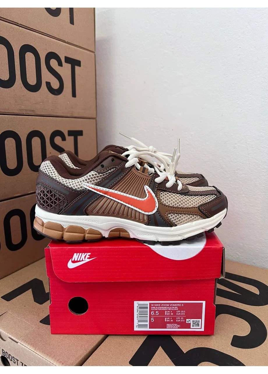 Коричневі літні кросівки nike vomero 5 brown найк вомеро 5 коричневі No Brand