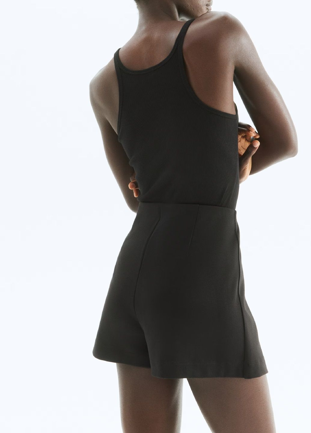 Черная однотонная юбка H&M