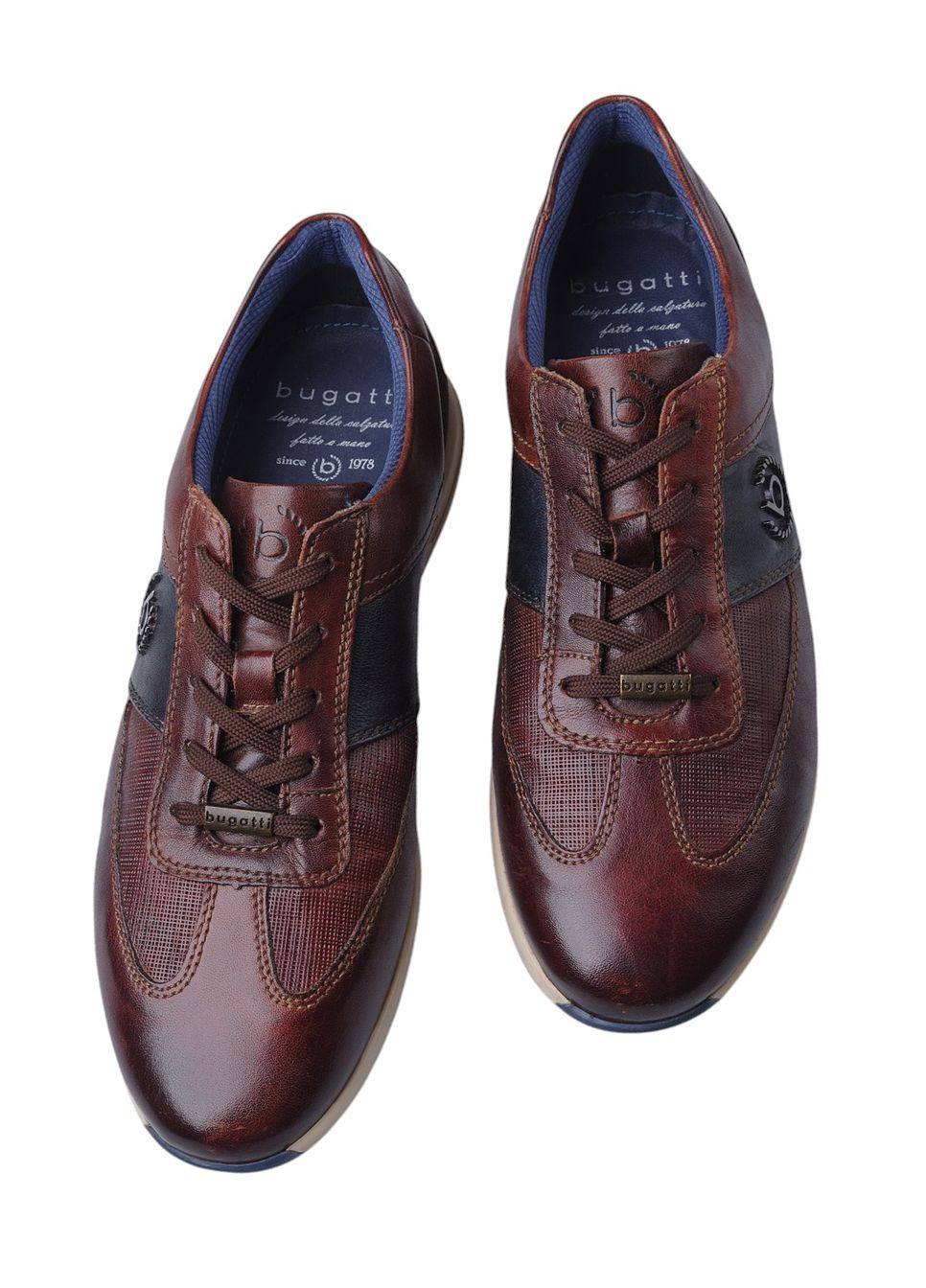 Коричневые кроссовки мужские Bugatti