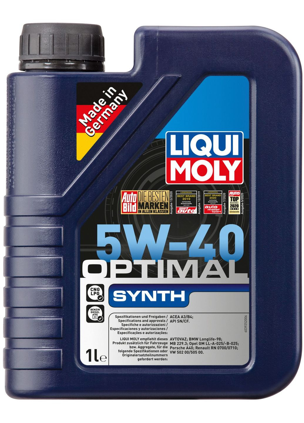 Моторна олива Optimal Synth (1 л, 5W-40) синтетична (41134) Liqui Moly (295034940)