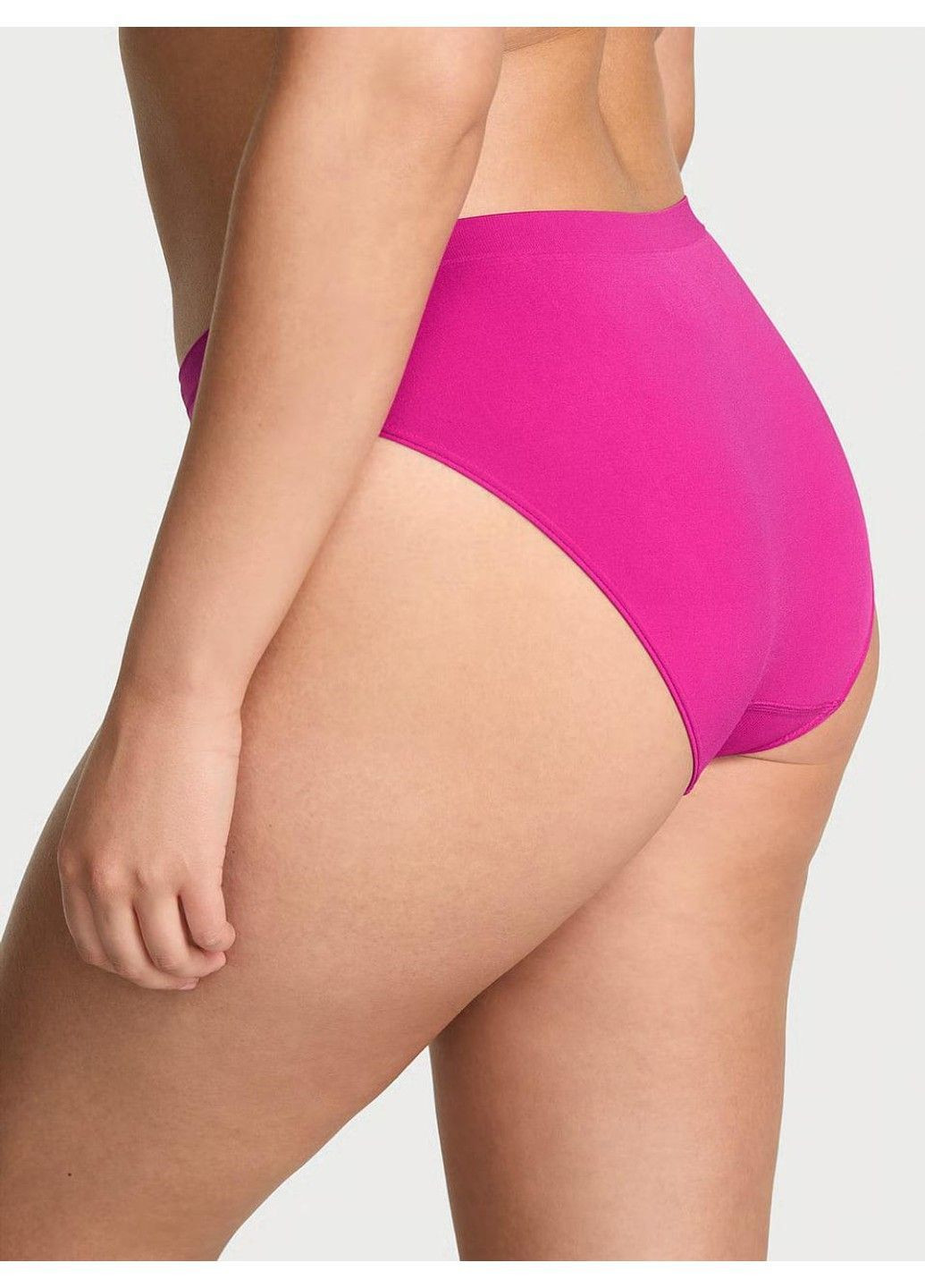 Трусики-бікіні жіночі з мікрофібри Seamless Bikini Panty фуксія Victoria's Secret (365696934)
