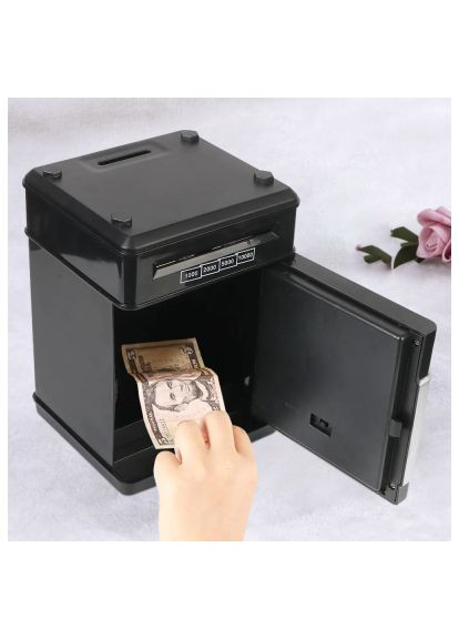 Інтерактивна іграшка сейф-скарбничка музична з електронним купюроприймачем Cashbox Black (UFTCashboxBlack) UFT сейф-скарбничка музична з електронним купюроприйма (366105972)