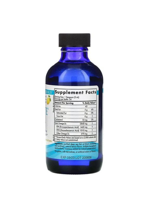 Концентрат риб’ячого жиру Ultimate Omega, лимон, 2840 мг, 119 мл Nordic Naturals (362971442)