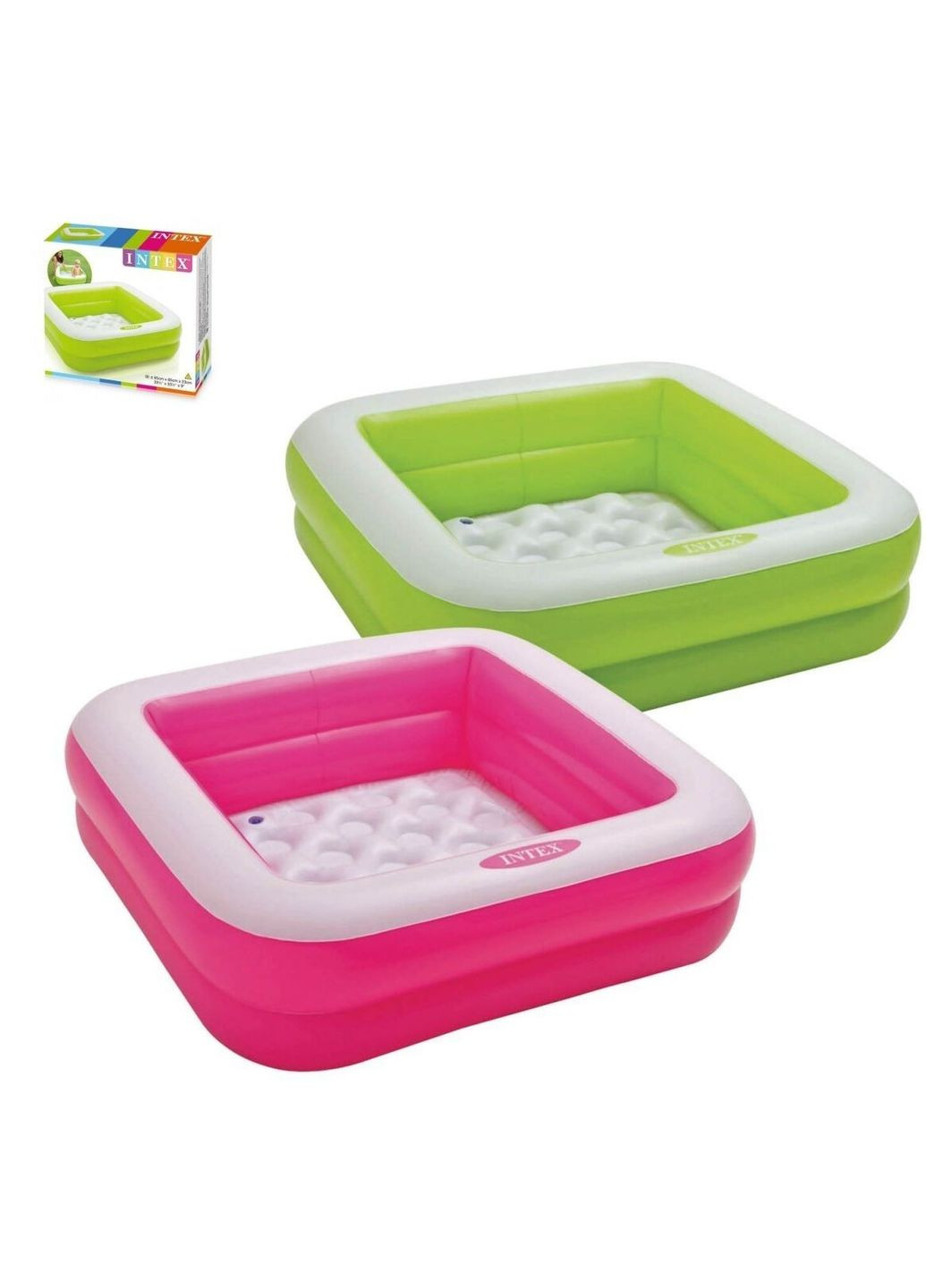 Intex Бассейн 57100 NP (6) размером 8585-23см, высота борта 18см, объем: 60л, от 1-го года 14614 No Brand (301589907)
