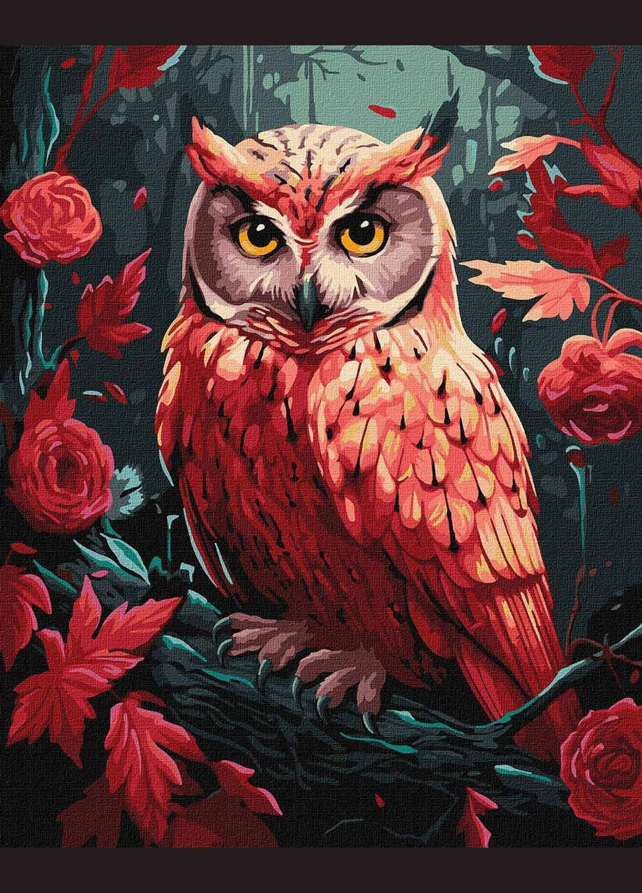 Картина за номерами Мудра сова з фарбами металік. Звірята exp 40*50 см KHO 6579 Ідейка (362534217)