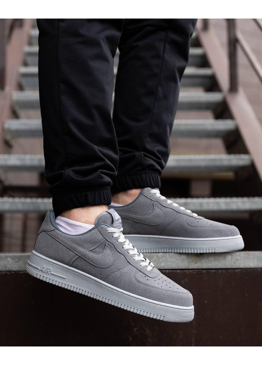 КРОССОВКИ ЖЕНСКИЕ NIKE AIR FORCE DARK SILVER НАЙК АИР ФОРС 1 ПРЕМИУМ No Brand серые демисезоны (367170042)